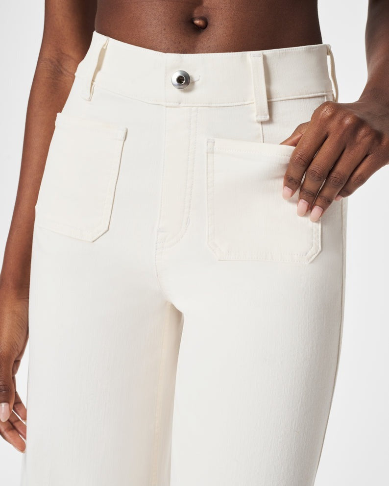 ✨2025 Hot Sale⌛🔥Inventory Clearance! Tummy - Control Cropped Wide - Leg Jeans 🌟