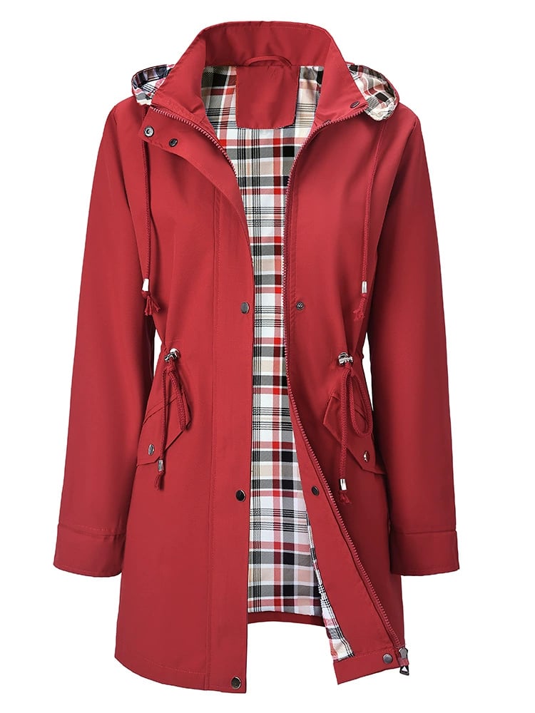 🔥Hot Sale 49% Off🔥Solid Color Casual Jackets, Waterproof and Windproof Coats, Hooded Windbreakers