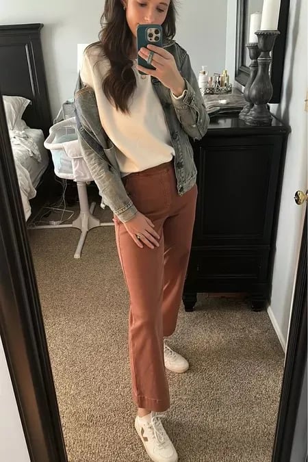 👖🍂 2025 AUTUMN HOT SALE 50% OFF💷Stretch Twill Cropped Wide Leg Pants