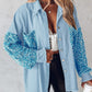 💥Limit Time 49% OFF💕Women's Trendy Sequin Patchwork Coat with Raw Hem