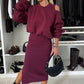 💃HOT SALE 50% OFF🍂Women's Sweatshirt & Sleeveless Dress 2-Piece Set