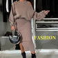💃HOT SALE 50% OFF🍂Women's Sweatshirt & Sleeveless Dress 2-Piece Set