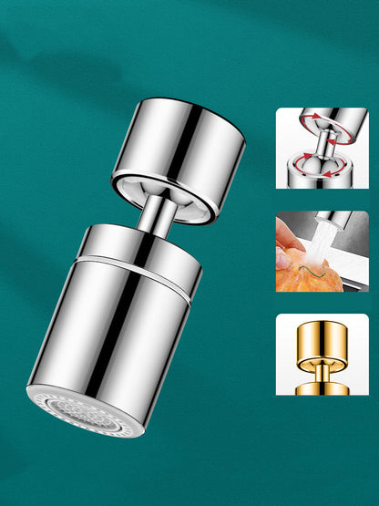 🏆Aérateur d'évier de cuisine pivotant à 360° - Tête de robinet à double fonction et pulvérisateur à 2 flux💦🌿