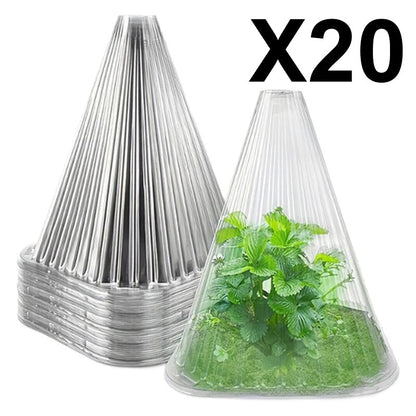 🔥 Achetez 20, recevez 20 gratuits 🔥 Housses de protection pour jeunes plants — matière PET épaissie — Protège les plantes contre les oiseaux et le gel