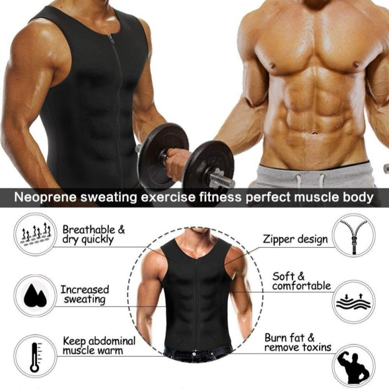 🔥Summer Hot Sale 50% OFF💥Men's Workout Zipper Body Shaper Tank Top