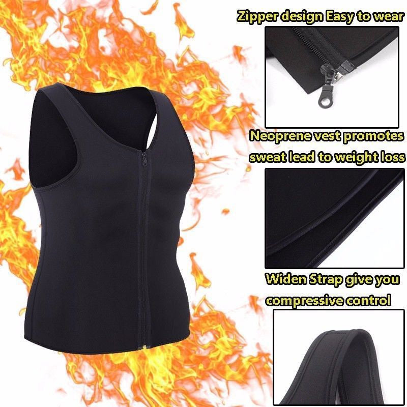 🔥Summer Hot Sale 50% OFF💥Men's Workout Zipper Body Shaper Tank Top