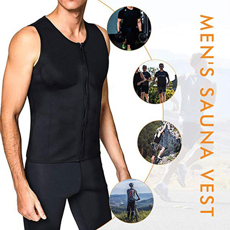 🔥Hot Sale 50% OFF💥Men's Workout Zipper Body Shaper Tank Top