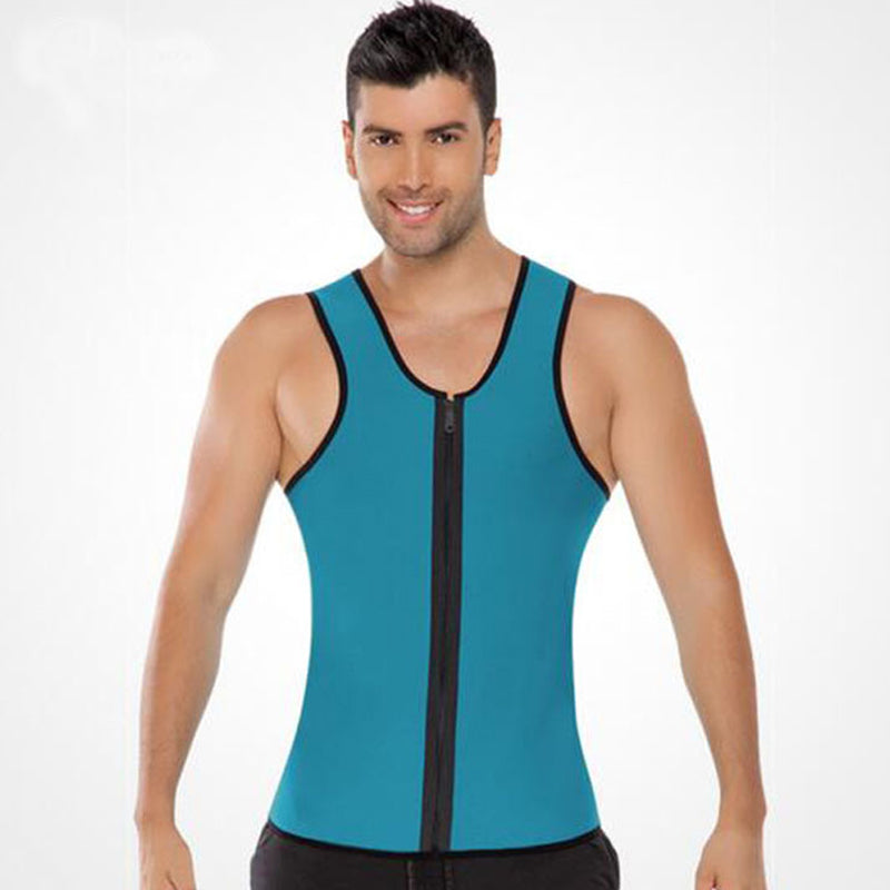 🔥Summer Hot Sale 50% OFF💥Men's Workout Zipper Body Shaper Tank Top