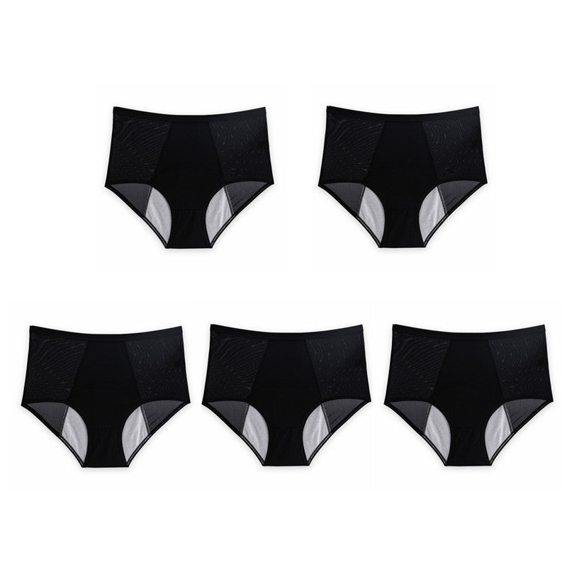 Plus Size High Waist Leak Proof Ice Silk Panties