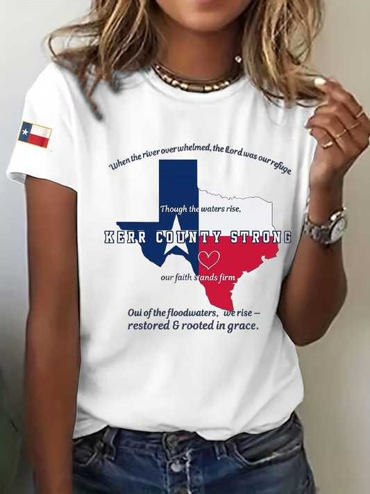 Women's Kerr County Strong Printed Casual T-Shirt