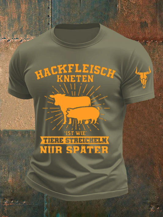 Men's Hackfleisch Kneten Tiere Tee