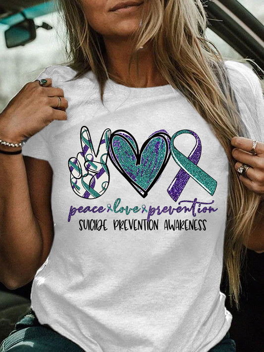 Women's Suicide Prevention Awareness Short Sleeve T-Shirt