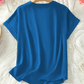 👚 54% DE RÉDUCTION! 🔥 Top Ample à Manches Courtes Tendance – Col en V Cranté, Ourlet Asymétrique & Tissu Léger (5 Couleurs, S–2XL) 🌸