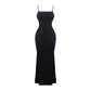 Solid Slim-Fit Spaghetti Strap Dress