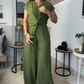 Women’s Wide-Leg Stretchy Pants with Drawstring Waist