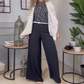 Women’s Wide-Leg Stretchy Pants with Drawstring Waist