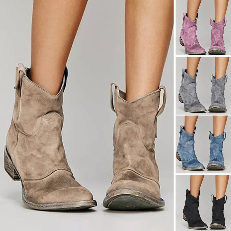 ⏳HOT SALE 49% off💥Comfortable women's ankle boots made of synthetic suede