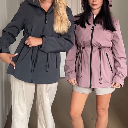 Women's Lightweight Water-repellent Raincoat Jacket