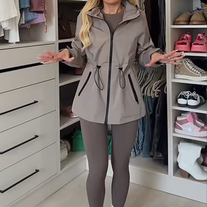 Women's Lightweight Water-repellent Raincoat Jacket
