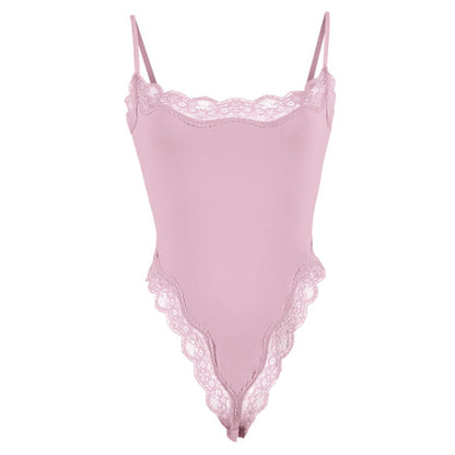 Slimming Lace Spaghetti Bodysuit