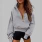 🍂Autumn Promotion 45%💕Women's Hooded Sweatshirt with Half zip