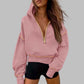 🍂Autumn Promotion 45%💕Women's Hooded Sweatshirt with Half zip