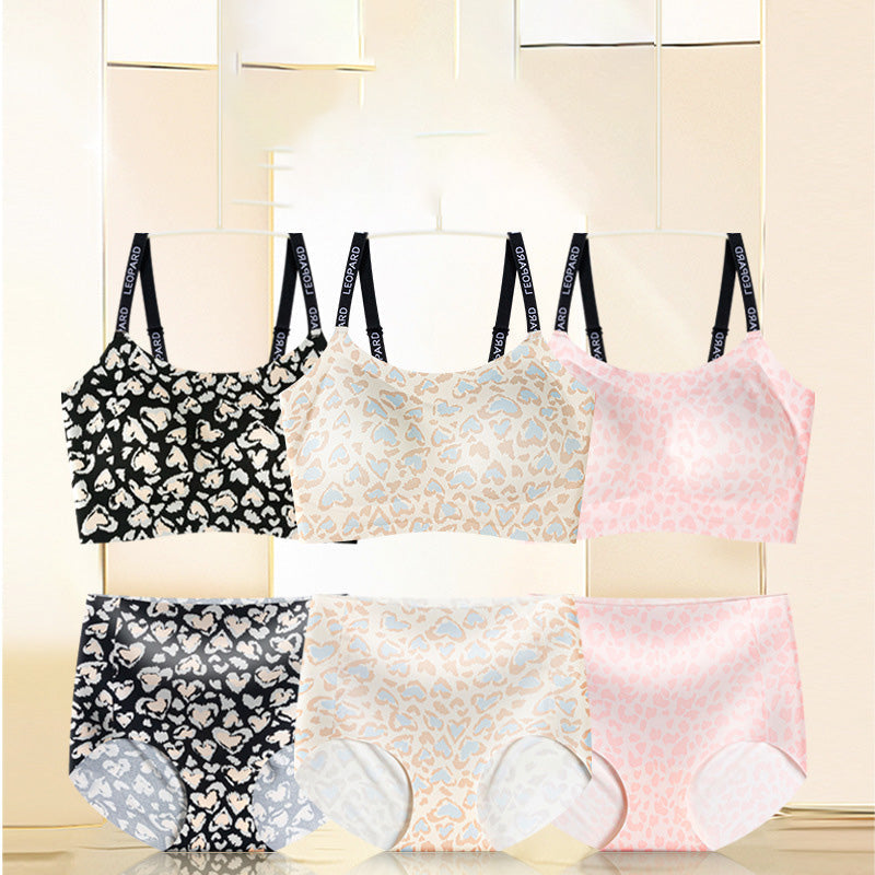 🍂Autumn Promotion 50%💕Women's Seamless Leopard Bra & Panty Set