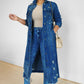 Women's Ripped Holes Long Denim Jacket