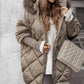 Women’s Fashion Mid-length Parka 🧥✨ – Autumn And Winter Knit Sleeve Patchwork, Flattering Fit for Cold Days