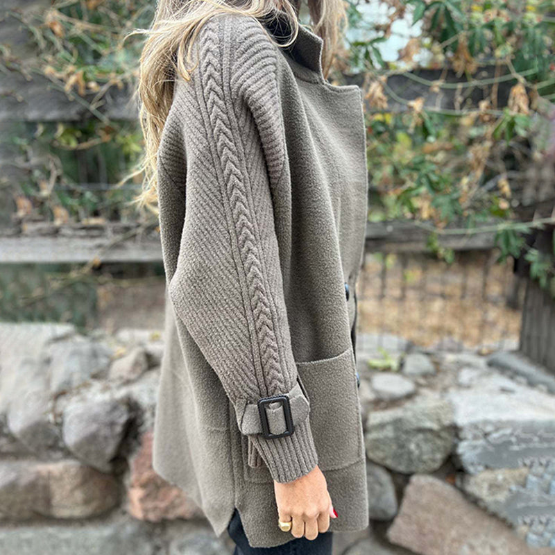 Women’s Mid-Length Lapel Double Breasted Coat