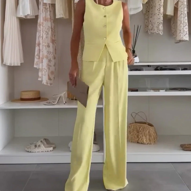 🌸Seasonal Sale: 48% OFF🌸Women's Sleeveless Top and Full-Length Pants Set