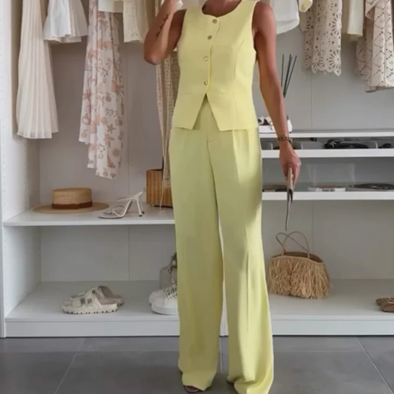🌸Seasonal Sale: 48% OFF🌸Women's Sleeveless Top and Full-Length Pants Set