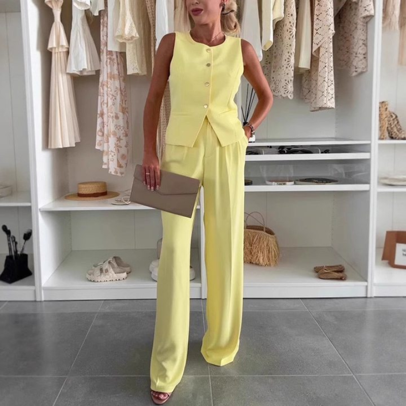 🌸Seasonal Sale: 48% OFF🌸Women's Sleeveless Top and Full-Length Pants Set