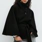 🍁Autumn Special-Sale 50% off - Women's Stand Collar Shawl Coat (with Belt)🧶Chic, Comfortable & Made for Every Occasion