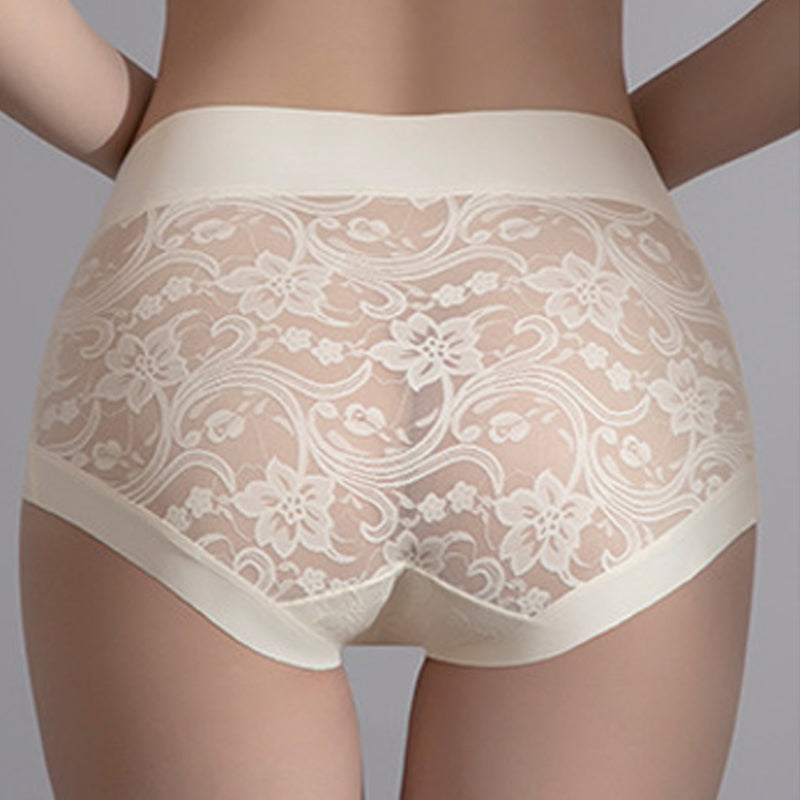 Women's Hygienic Mid-Rise Lace Panties