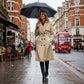 Women's Casual Double-Breasted Trench Coat