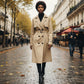 Women's Casual Double-Breasted Trench Coat