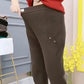 Women's Button-Detail Warm Thickened Casual Pants