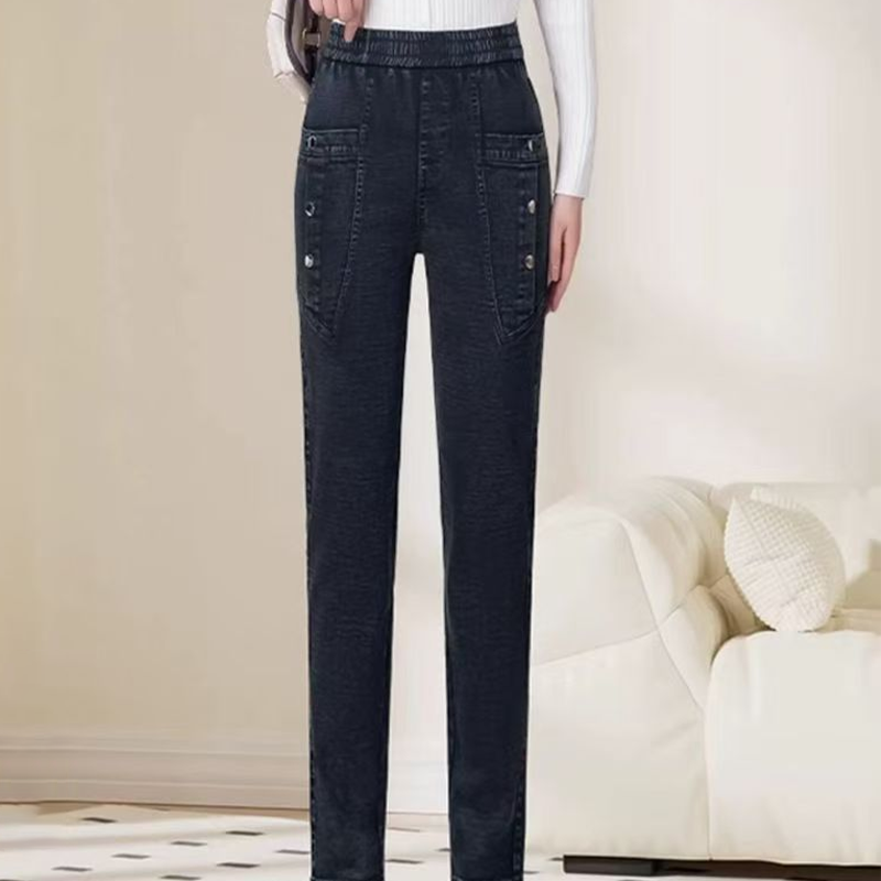 Women's High Waisted Stretch Skinny Jeans with Pockets