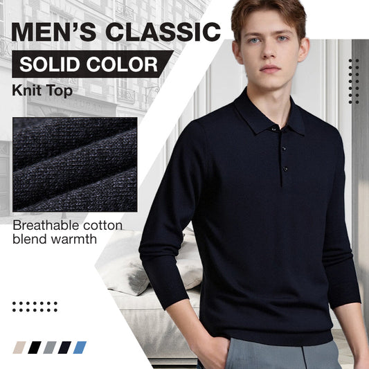 🔥Men’s Classic Solid Color Knit Top|BUY 2 FREE Shipping🔥