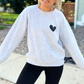 Women's Casual Heart Print Sweatshirt