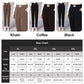 Corduroy High Waist Straight Leg Plush Pants For Women