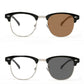 🕶️✨ Lunettes rétro demi-monture photochromiques anti-lumière bleue 😎☀️