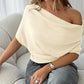 🌺50 % de réduction👚✨Haut asymétrique à épaules dénudées et manches chauve-souris pour femme💞