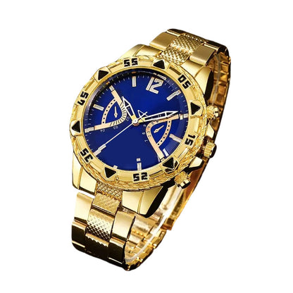 Montre à quartz classique en métal pour homme