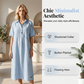 ☀️Robe chemise décontractée en lin mélangé pour femme – Un style naturel pour les journées ensoleillées✨