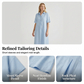 ☀️Robe chemise décontractée en lin mélangé pour femme – Un style naturel pour les journées ensoleillées✨